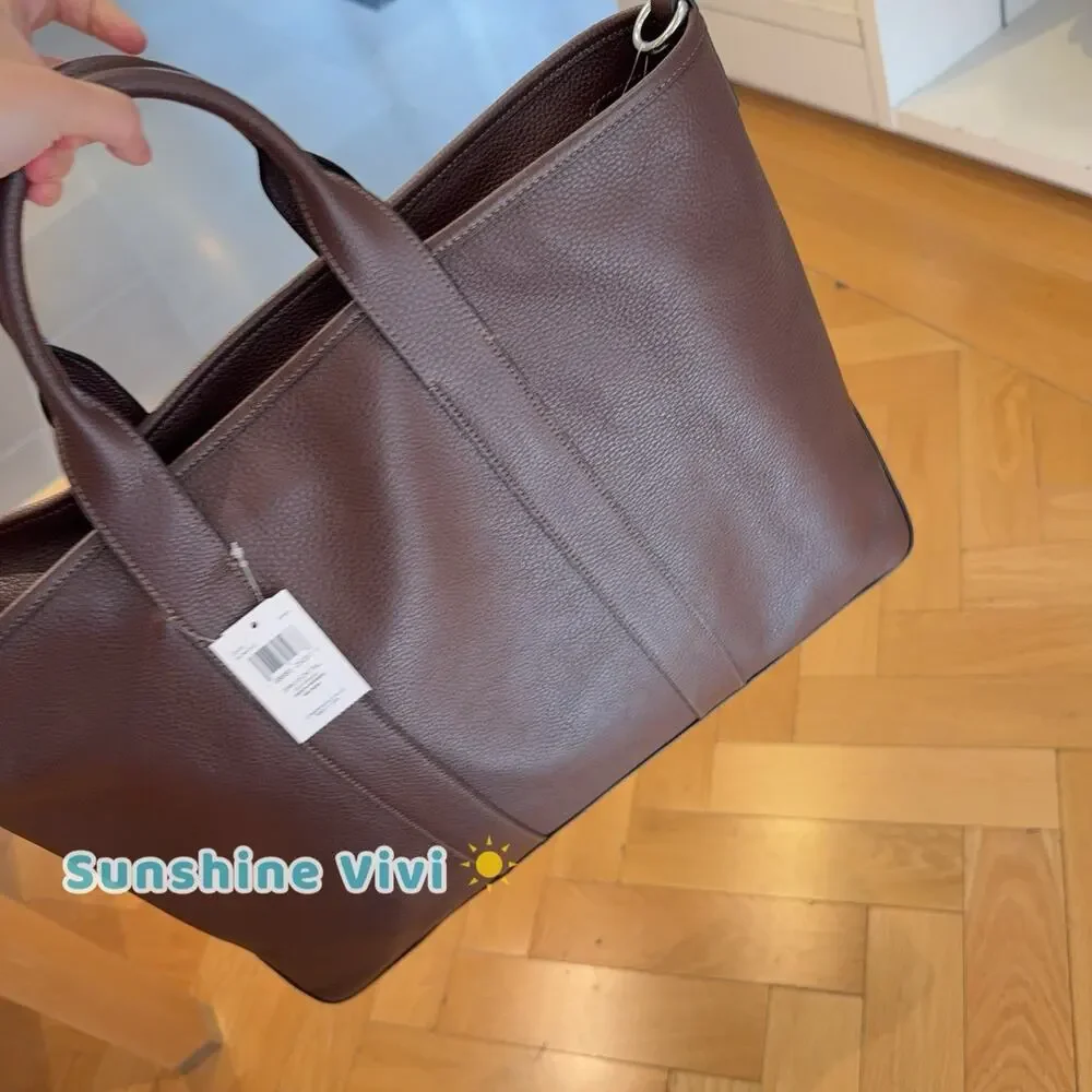 NWT Coach Grayson Tote Bag Silver/Maple CDY23 Leather